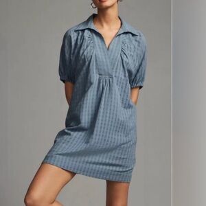 By Anthropologie V-Neck Tiered-Sleeve Tunic Dress